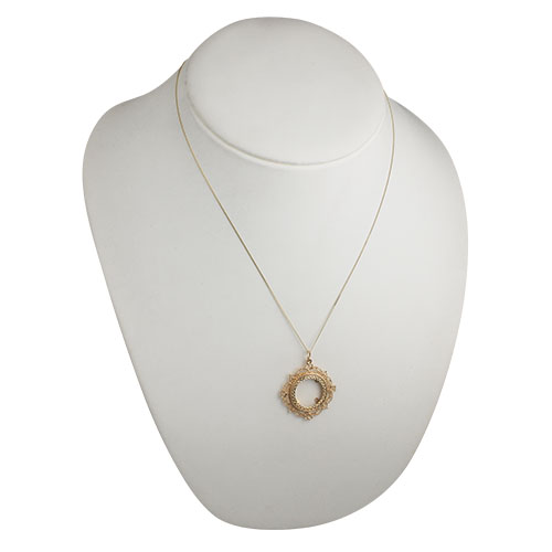 9ct Gold 32mm 1/2 Half Sovereign mount with a diamond cut coin mount holder Pendant with a 0.6mm wide curb Chain 20 inches - Image 4
