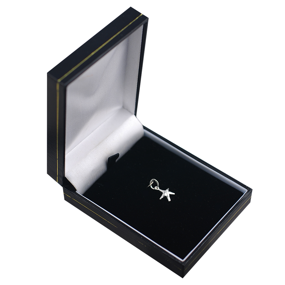 Silver 10x10mm Starfish Pendant or Charm - Image 2