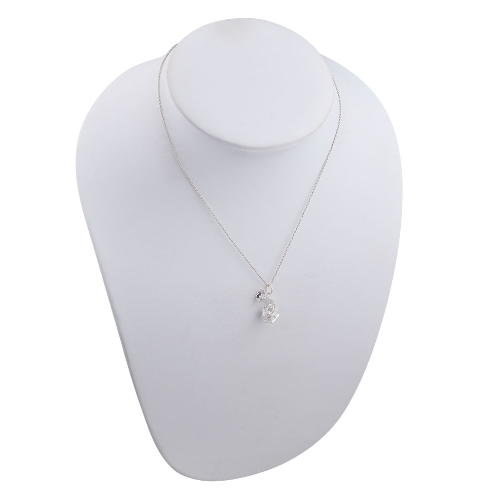 Silver 17x11mm Gramaphone Pendant with a 1mm wide rolo Chain 16 inches Only Suitable for Children - Image 3