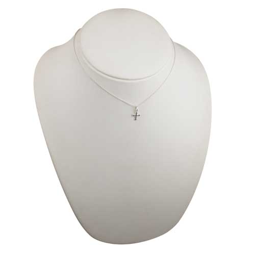 Silver 12x79mm Cross symbol of faith Pendant with a 1mm wide rolo Chain 16 inches Only Suitable for Children - Image 4