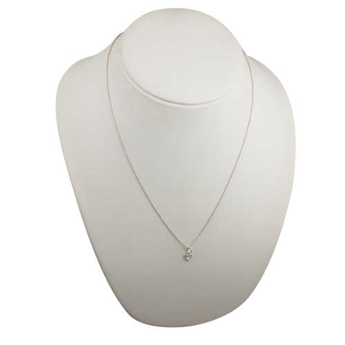 Silver 8x8mm heart symbol of charity Pendant with a 1mm wide rolo Chain 22 inches - Image 4
