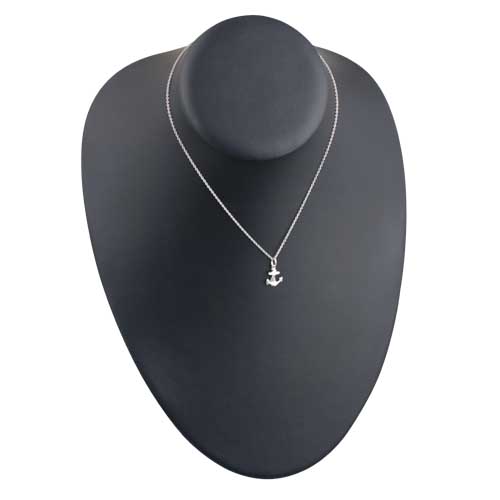 Silver 12x11mm Anchor symbol of hope Pendant with a 1mm wide rolo Chain 14 inches Only Suitable for Children - Image 4