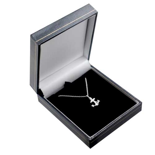 Silver 12x11mm Anchor symbol of hope Pendant with a 1mm wide rolo Chain 16 inches Only Suitable for Children - Image 3