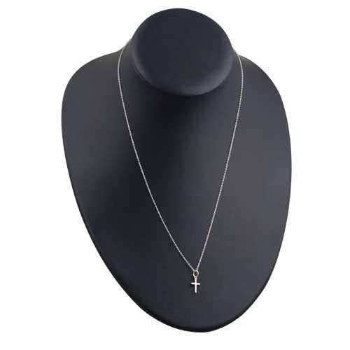 Silver 10x9mm Cross symbol of faith Pendant with a 1mm wide rolo Chain 20 inches - Image 4