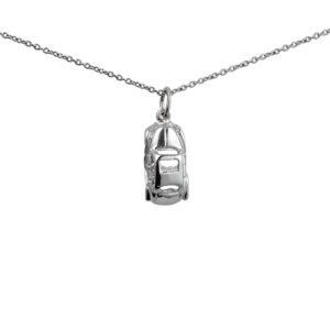 Silver 8x29mm Car Pendant with a 1mm wide rolo Chain 24 inches