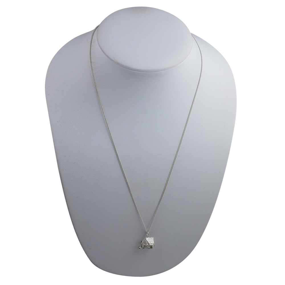 Silver 10x13mm moveable Pub Pendant with a 1.3mm wide curb Chain 22 inches - Image 4