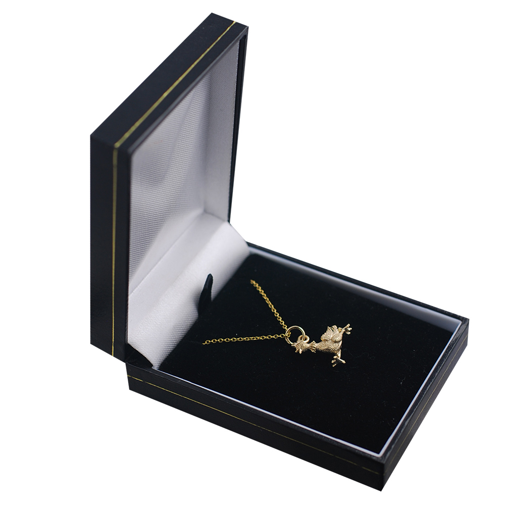 9ct Gold 17x15mm Hen Pendant with a 1.1mm wide cable Chain 16 inches Only Suitable for Children - Image 2