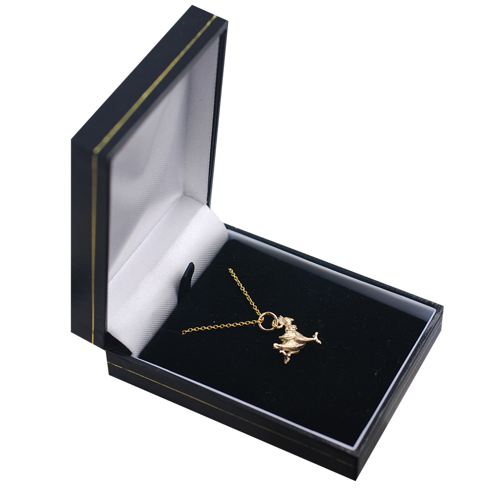 9ct Gold 17x15mm Hen Pendant with a 1.1mm wide cable Chain 16 inches Only Suitable for Children - Image 3