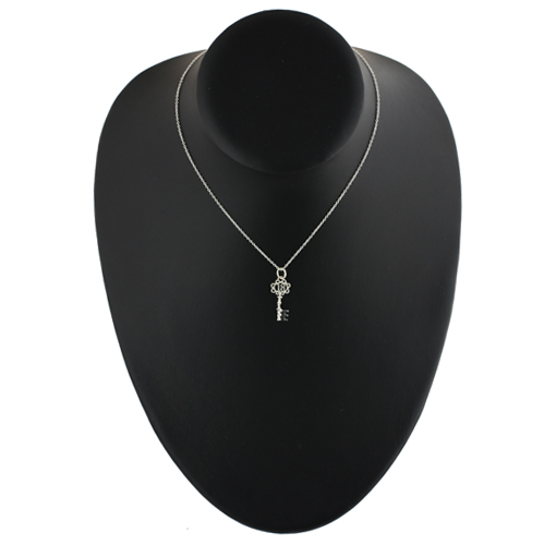 Silver 25x10mm 18 Key Pendant with a 1mm wide rolo Chain 14 inches Only Suitable for Children - Image 4