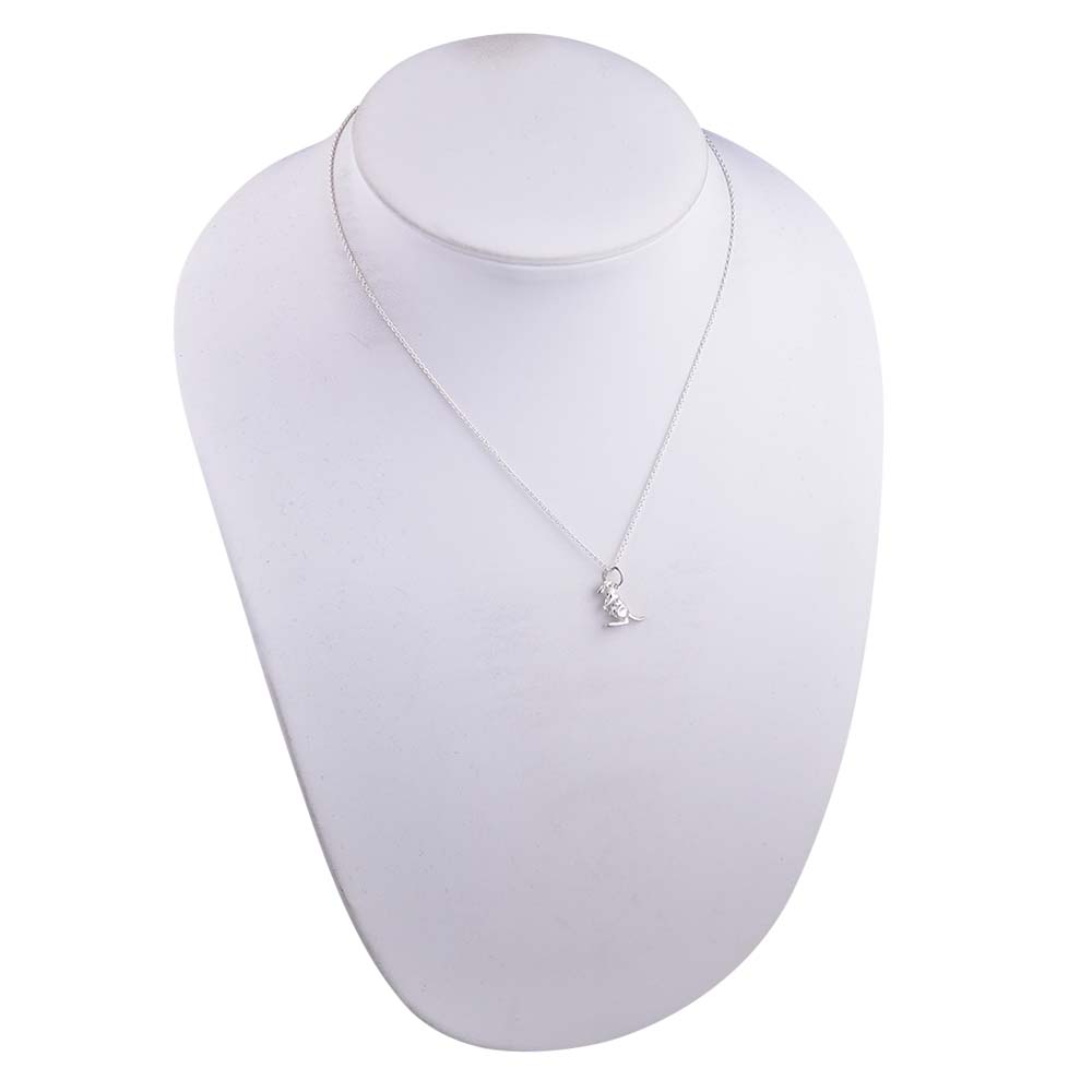 Silver 13x14mm Kangaroo Pendant with a rolo Chain with a 1mm wide rolo Chain 16 inches Only Suitable for Children - Image 5