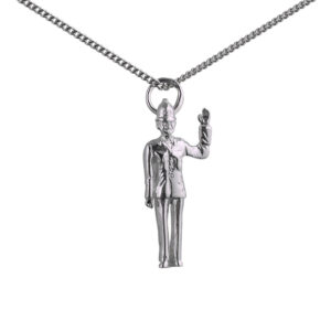 Silver 28x11mm Policeman Pendant with a 1.3mm wide curb Chain
