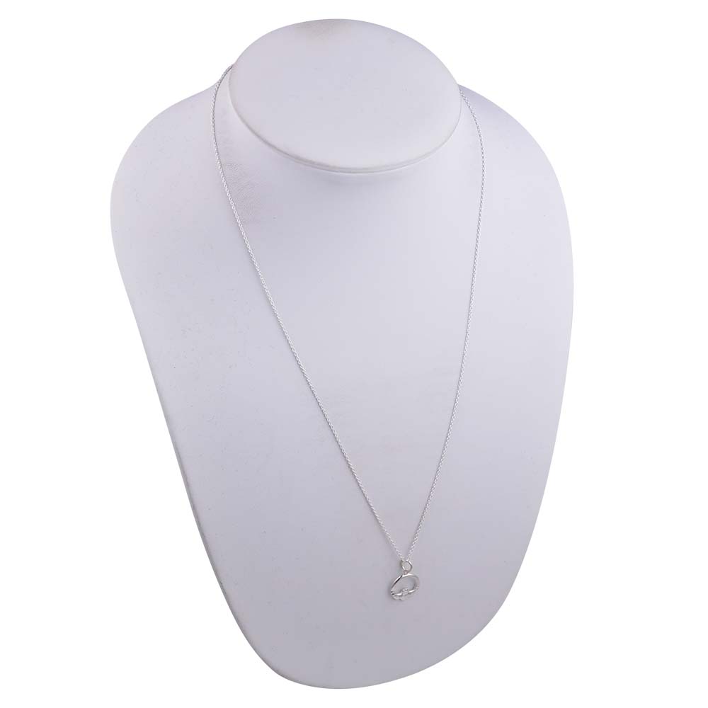 Silver 14x14mm Claddagh Pendant with a rolo Chain with a 1mm wide rolo Chain 22 inches - Image 3