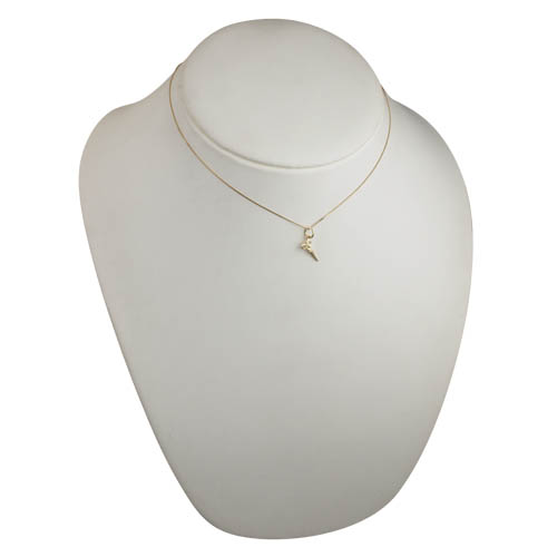 9ct Gold 15x6mm seamstress's Scissors Pendant with a 0.6mm wide curb Chain 16 inches Only Suitable for Children - Image 4