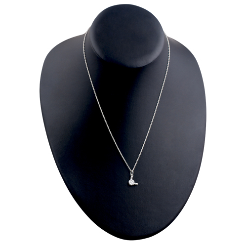 Silver 10x10mm Hairdressers Hair Dryer Pendant with a 1mm wide rolo Chain - Image 4