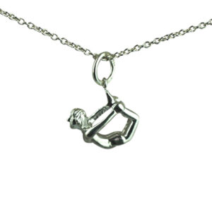 Cheap British Made Silver Yoga Pose Necklace