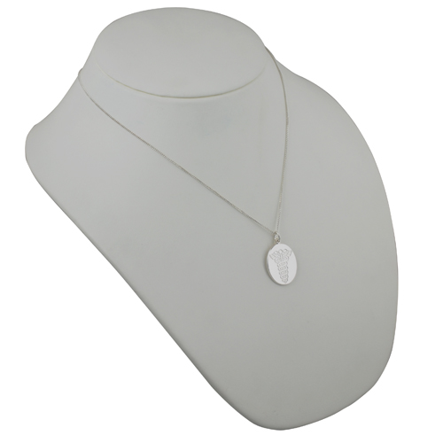 Silver 25x20mm oval medical alarm Disc Pendant with a 1.3mm wide curb Chain 20 inches - Image 4