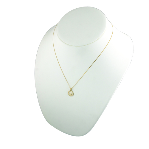 9ct Gold 20x15mm plain Claddagh Pendant with a 0.6mm wide curb Chain 20 inches - Image 4
