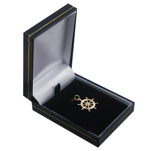 9ct Gold 21mm Ship's Wheel Pendant or Charm - Image 3