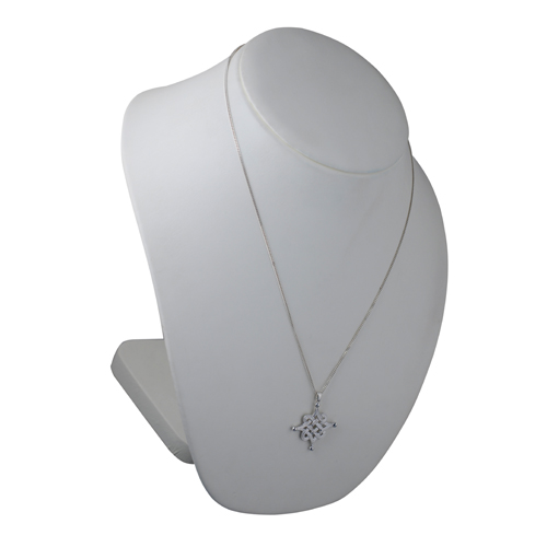 Silver 32mm celtic Islamic design Pendant with a 1.3mm wide curb Chain 22 inches - Image 4