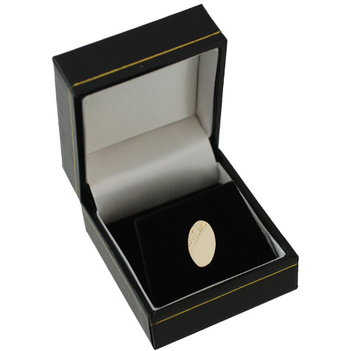 9ct Gold 12x8mm hand engraved Masonic Tie Tack - Image 2