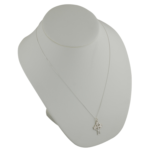 Silver 28x20mm hand engraved Celtic Cross with a 1.3mm wide curb Chain 24 inches - Image 4