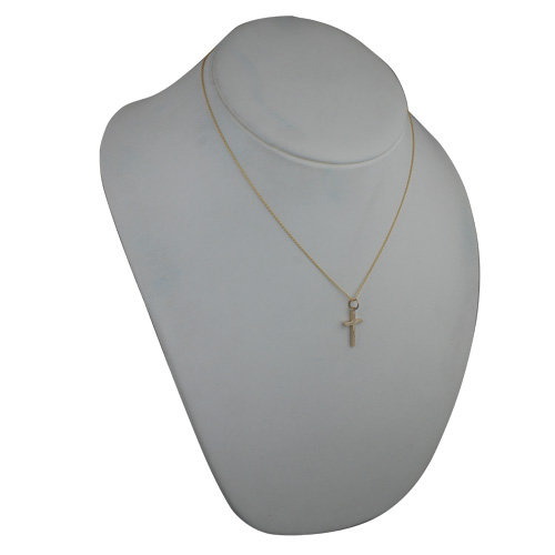 9ct Gold 20x12mm hand engraved solid block Cross with a 1.1 wide cable Chain 18 inches - Image 4