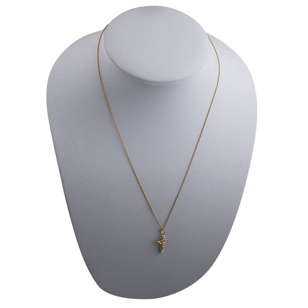 9ct Gold 20x12mm solid block Crucifix Cross with a 1.1 wide cable Chain 20 inches - Image 5
