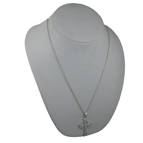 Silver 41x29mm embossed knot design Celtic Cross on a bail loop with a 2.5mm wide cable Chain 24 inches - Image 4