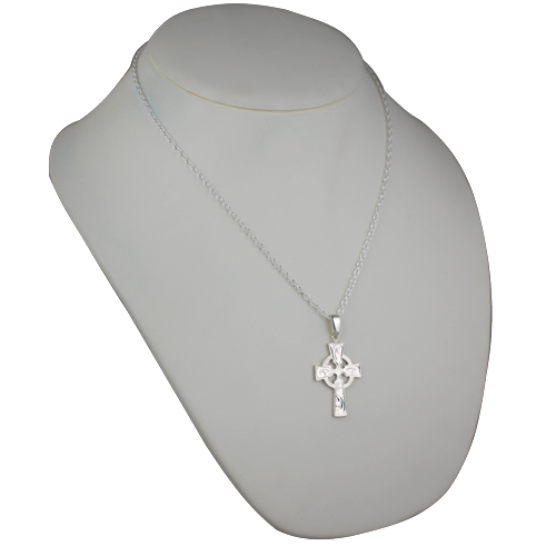 Silver 35x24mm hand engraved Celtic Cross on a bail loop with a 2.5mm wide cable Chain 20 inches - Image 4