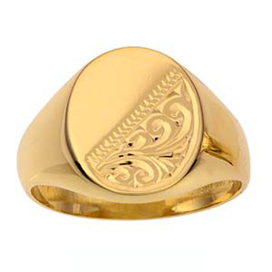 Gold Heavy and Medium Weight Gents Signet Rings