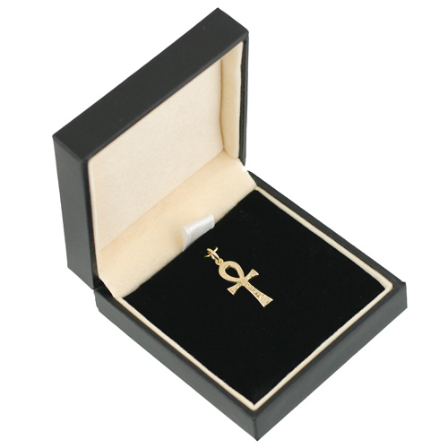 9ct Gold 18x10mm hand engraved solid Ankh Cross - Image 3